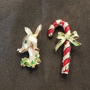 Gerry set of 2 Christmas pins